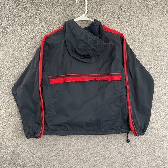 Y2K Nike Windbreaker Women M Navy Red 1/4 Zip Pullover Anorak - Picture 9 of 13